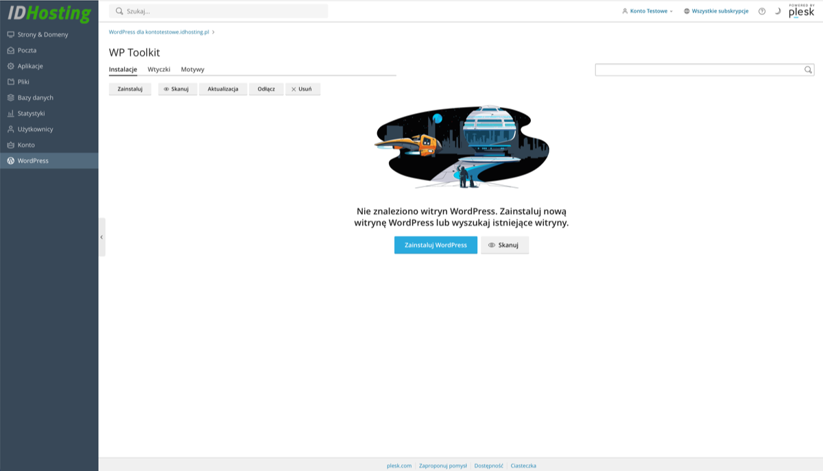 Wordpress Toolkit - Instalacja nowego Wordpressa